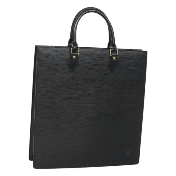 LOUIS VUITTON Epi Sac Plat Hand Bag Black - Picture 8 of 15